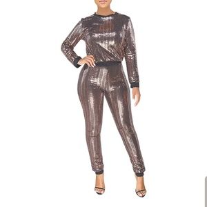 Gold Sequins 2 Piece Set